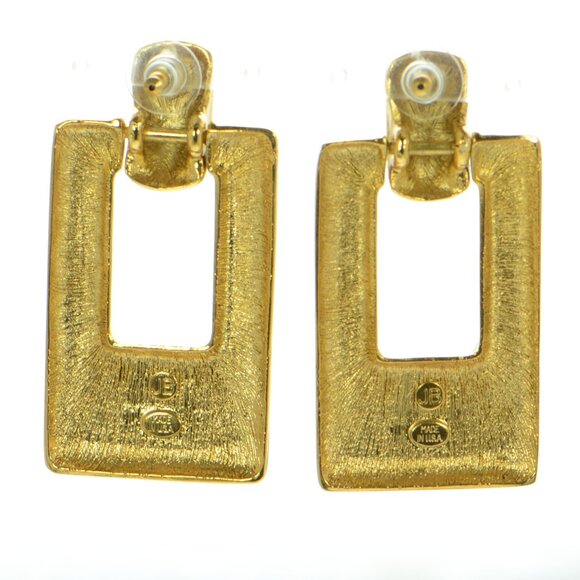 Jennifer Behr Bronte Enamel Clip-on Drop Earrings - Picture 6 of 6